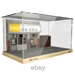 1/18 Initial D Fujiwara Tofu Shop Scene Figure LED Display Case for AE86
