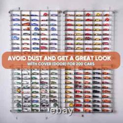 1/64 Hot Wheels, Matchbox, Diecast Car Display Case with acrylic doorS 2x100Cars