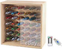 1/64 Mini Cars Display Case with Lighted 7 Tiers Wall Mounted Display Box with A 1/64 Mini Cars Display Case with Lighted 7 Tiers Wall Mounted Display Box with A