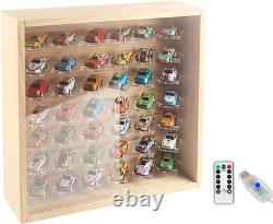 1/64 Mini Cars Display Case with Lighted 7 Tiers Wall Mounted Display Box with A