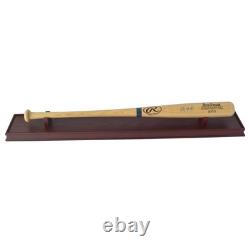 (1) Cherry Wood Base Full Size Mlb Baseball Bat Uv Protection Display Case