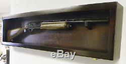1 Single Rifle Gun Cabinet Display Case Wall Rack Replica Airsoft Civil War