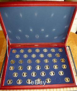 2007 2016 S COMPLETE Presidential Dollar PROOF Set Beautiful Wood Display Case