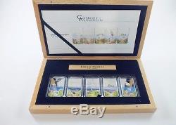 2012 Palau Proof Silver 5 Coin Set in Wood Display Case Endless Paradise, No Tax