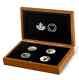 2015 Forests Of Canada 4 Coin Set With Wood Display Case, Pure. 9999 Silver