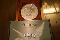 2015 Mexican Silver Libertad Kilo Wood Display Case (with box)MINT STATE/GEM++