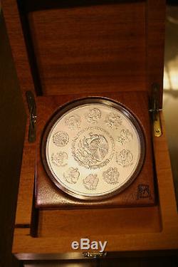 2015 Mexican Silver Libertad Kilo Wood Display Case (with box)MINT STATE/GEM++