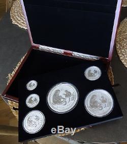 2016 Australian Year of the Monkey Set in Beautiful Wood Display case