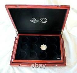 2016 Canada Coin Collection Solid Wood Display Case By RCM 1 Oz 1/2 Oz