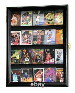 20 Basketball Baseball Football Sport Card Display Case 98% UV Lockable