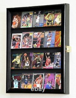 20 Basketball Baseball Football Sport Card Display Case 98% UV Lockable