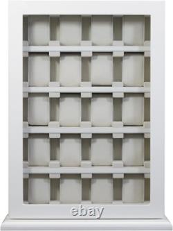 20-Piece White Wood Watch Display Case & Organizer for Oversized Watches