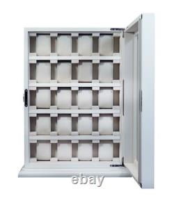 20 Slot White Wood Watch Display Hanging Storage Box Stand for Oversized Watches