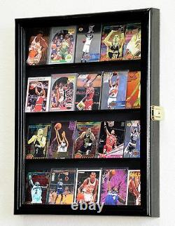 20 Sport Cards Collectible Card Display Case Cabinet Holder Wall Rack 98% UV