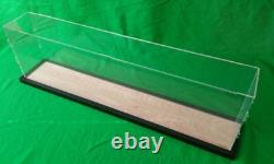 21L x 6W x 8H display case with 1/8 thick acrylic black wood frame base