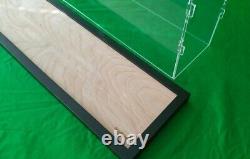 21L x 6W x 8H display case with 1/8 thick acrylic black wood frame base