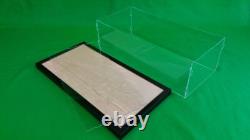 21L x 6W x 8H display case with 1/8 thick acrylic black wood frame base