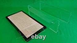 21L x 6W x 8H display case with 1/8 thick acrylic black wood frame base