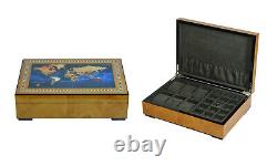 21 Slots Wrist Wooden Watch Box Display Case Organizer Jewelry Storage Holder