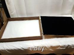 22 x 18 Wood Wooden Glass Display Case Shadow Box Picture Frame Wall Mount