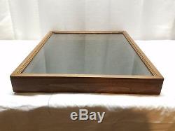 22 x 18 Wood Wooden Glass Display Case Shadow Box Picture Frame Wall Mount