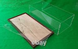 22 x 9 3/4 x 7 Pocher 1/8 Acrylic Display Case Showcase Wood Base for 18 Model