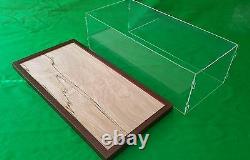 22 x 9 3/4 x 7 Pocher 1/8 Acrylic Display Case Showcase Wood Base for 18 Model