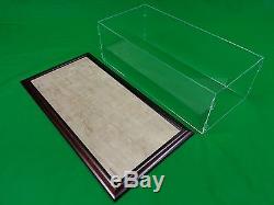 22 x 9 3/4 x 7 Pocher 1/8 Acrylic Display Case Showcase Wood Base for 18 Model