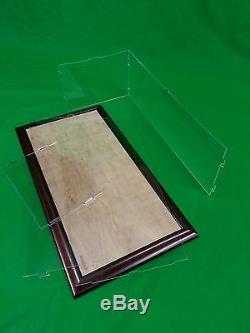 22 x 9 3/4 x 7 Pocher 1/8 Acrylic Display Case Showcase Wood Base for 18 Model