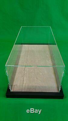 22x9.75x7 Pocher Acrylic Display Case Stand Showcase Wood Base Counter Top Shelf