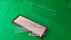 23 x 5 x 8 Acrylic Display Case for Trucks Ocean Liner Cruise Ships Walnut base