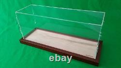 23 x 5 x 8 Acrylic Display Case for Trucks Ocean Liner Cruise Ships Walnut base