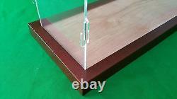 23 x 5 x 8 Acrylic Display Case for Trucks Ocean Liner Cruise Ships Walnut base