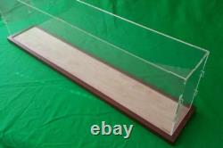 24L x 15W x 12H Display Case with 3/16 Thick Acrylic Brown Wood Frame Base