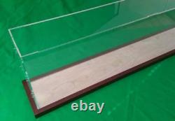 24L x 15W x 12H Display Case with 3/16 Thick Acrylic Brown Wood Frame Base