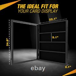 24 Graded Card Display Case, Baseball Card Display Stand, UV Protection, Storage