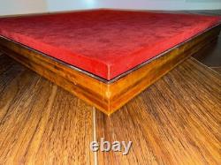 24 Inch Cube Large Display Case Box Acrylic Plexiglass On Red Felt Wood Base