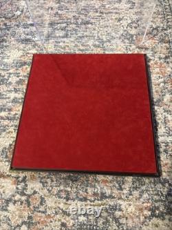24 Inch Cube Large Display Case Box Acrylic Plexiglass On Red Felt Wood Base