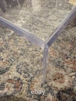 24 Inch Cube Large Display Case Box Acrylic Plexiglass On Red Felt Wood Base