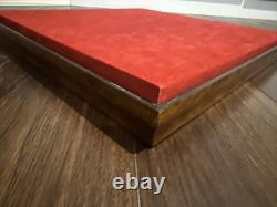 24 Inch Cube Large Display Case Box Acrylic Plexiglass On Red Felt Wood Base