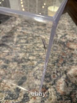 24 Inch Cube Large Display Case Box Acrylic Plexiglass On Red Felt Wood Base