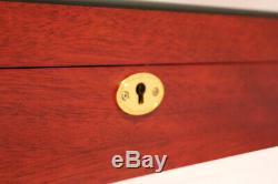 24 Watch Cherry Storage Rose Wood Display Chest Box Display Wooden Case Cabinet