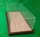 29l X 12.5w X 11h Display Case With 3/16 Thick Acrylic Brown Wood Frame Base
