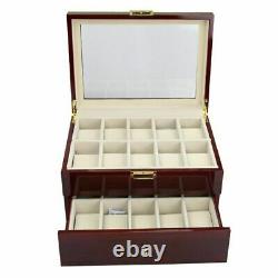 2/3/5/6/10/12/20 Watches Boxes Display Jewelry Case Organizer Holder Boxes Wood