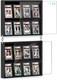 2 Pack Wall-mounted Wooden Trading Card Display Case Black