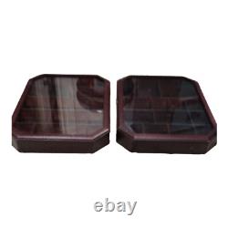 2 X Wall Wood Glass Display Case Curio Cabinet Knick Knack Jewelry Boxes READ