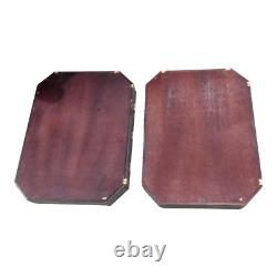 2 X Wall Wood Glass Display Case Curio Cabinet Knick Knack Jewelry Boxes READ