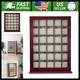 30-piece Cherry Wood Watch Display Case, Wall-mounted Storage Organizer