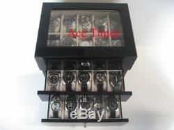 30 watch (Premium Series) Black Lacquer Display & Storage Case Box + Gift