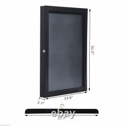 31.5 Hockey Jersey Display Case Frame Shadow Box Football Baseball Black Wood